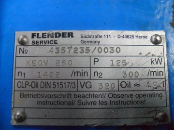 Przekładnia FLENDER KE0V 280 125 kw 5;1 NOWA