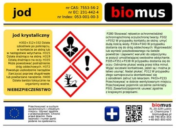 Кристаллический йод PURE 25г Biomus