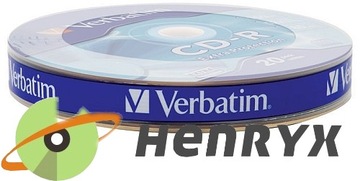 VERBATIM CD-R 700 МБ, СКОРОСТЬ 52X, 20 шт.