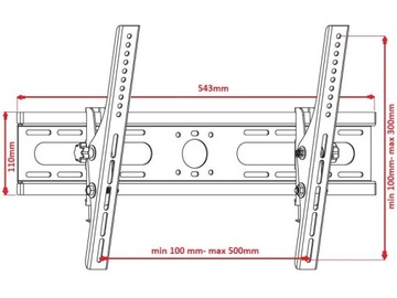 КРЕПЛЕНИЕ LCD/LED 400X200 500x300 НАКЛОН для ТВ макс. 35 кг