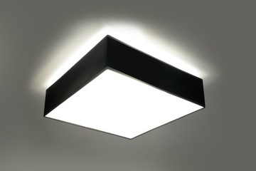 PLAFON LED NOWOCZESNA LAMPA SUFITOWA HORUS 45 CZARNA DO SYPIALNI SOLLUX