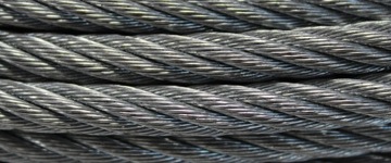 lina stalowa z hakiem HS - 6mm x 25m 2,60t 6x19