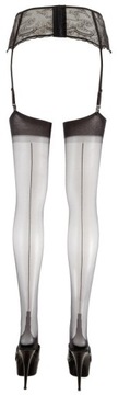 Cottelli LEGWEAR - Сексуальные черные чулки с декоративным швом 5