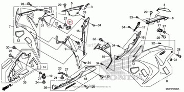 Держатель обтекателя HONDA CBR 1000RR SC59 рама 08-12