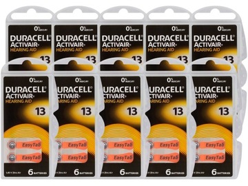 60 x 13 слуховых батарей PR48 Duracell ActivAir