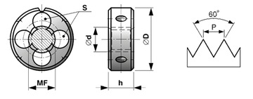 Narzynka MF drobnozwojna M10x0,75 HSS DIN-EN 22568