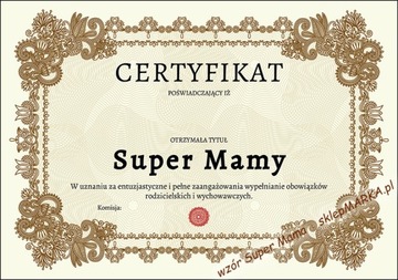 DZIEŃ MATKI - PREZENT Pantofle SUPER MAMA nr 36