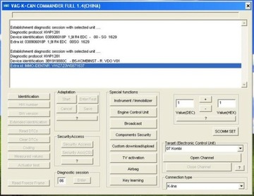 VAG COMMANDER HEX EEPROM K+CAN