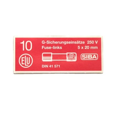 Bezpiecznik 5x20mm 0.16A szybki 160mA SIBA 10szt