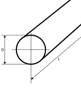 Pręt poliamid wałek fi 12x500mm PA6+MoS2 czarny