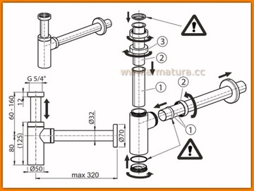 Сифон для умывальника METAL DESIGN A400 AlcaPLAST