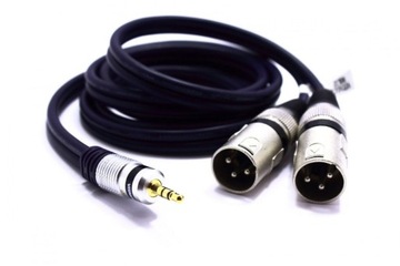 КАБЕЛЬ 2X XLR JACK 3,5 AUX 5 м СТЕРЕО VITALCO