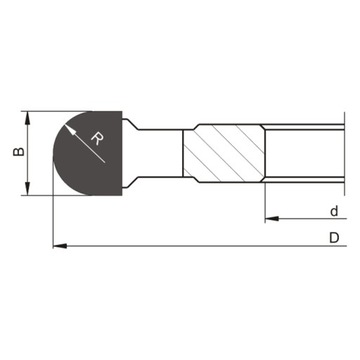 Фреза полукруглая выпуклая Z=4 125x30x10/R=5 GLOBUS