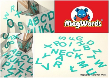 Literki Magnetyczne, ALFABET, 5 cm WIELKIE Litery
