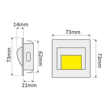 STEP LED 1,4 Вт 12 В освещение лестницы