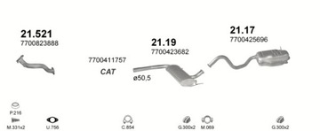 фото thumb №3, Глушитель конечный renault laguna i poj.1,6+1,8i +poj. 1,9+2,2diesel