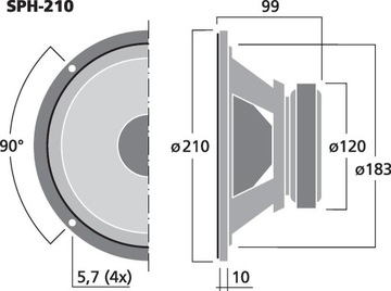 Monacor SPH-210 НЧ-динамик 50WRMS