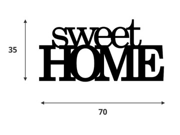 Деревянная 3D надпись на стене SWEET HOME