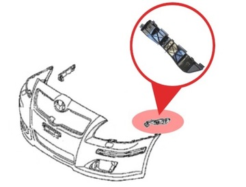 фото thumb №7, Ползун бампера перед l do toyota avensis t25 03-08