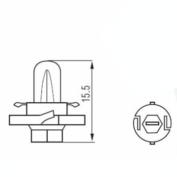 M-TECH B8.4D 1,2 Вт СИНЯЯ лампочка 12 В