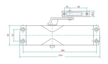 GEZE Доводчик + кронштейн TS 1000 C белый