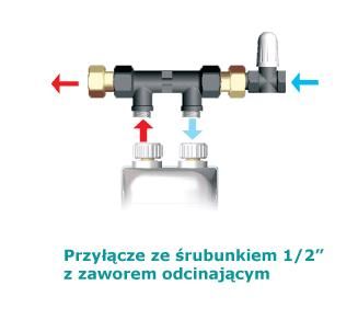 Przepływowy ogrzewacz wody DAFI z przyłączem 11kW