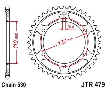 Комплект DID 530 VX Yamaha FZ6 S2/ABS 2007-2010 гг.