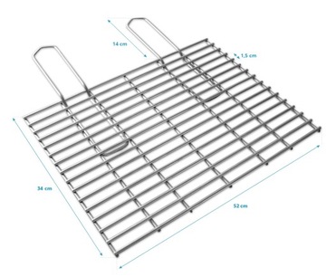 Решетка-гриль для коптильни из нержавеющей стали 52x34 см RO