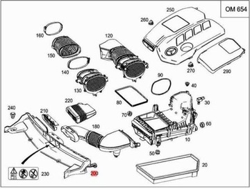 Чехол ремня передний A2135001900 Mercedes W213