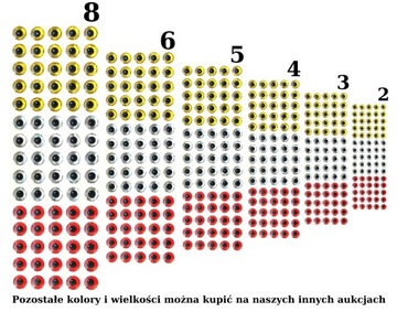 100 x OCZY DO PRZYNĘT SZTUCZNYCH 3D 3mm SREBRNE