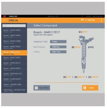 Tester wtryskiwaczy DS1R X Magneti Marelli 2200BAR