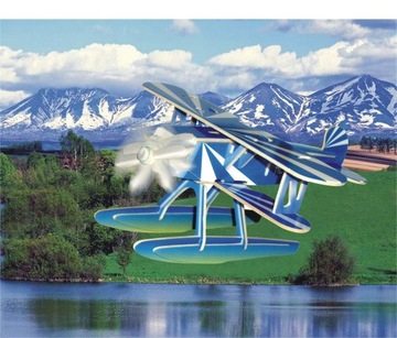 3D ДЕРЕВЯННЫЙ ПАЗЛ HEINKEL ГИДРОПОЛЬНЫЙ САМОЛЕТ Цвет