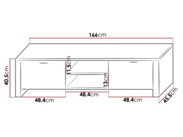 ТВ ШКАФ RTV СТОЛ Alba IX LED мебель