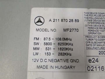 фото thumb №8, Mercedes e класс w211 211 cls 219 радио аудио 20