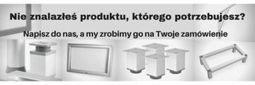 STOPKA NÓŻKA MEBLOWA ALUMINIOWA 40x40x80mm INOX