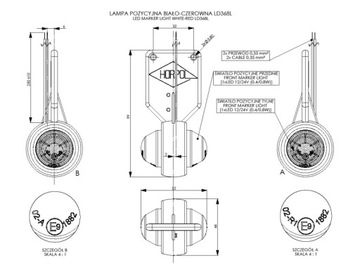 Светодиодный боковой габаритный фонарь L + R