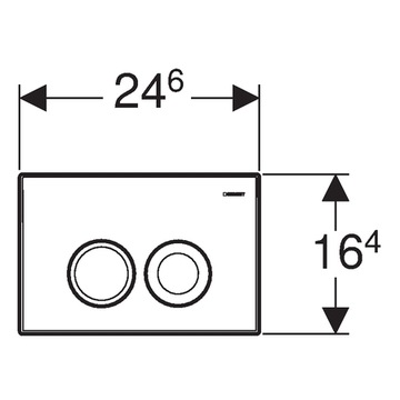 Кнопка GEBERIT DELTA25 блестящая ХРОМ для рамы DUOFIX BASIC UP100