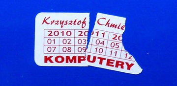 15x5 PLOMBY gwarancyjne KRUCHE / 3000 - ArtComp