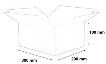 КАРТОННАЯ КОРОБКА ПОСЫЛОЧНЫЙ ШКАФ B 300x200x100 20 шт.