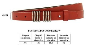 PASEK DO SPODNI SUKIENKA DAMSKI SKÓRA KOLORY PL