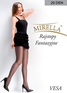 MIRELLA Колготки в горошек 20 ден VESA 3 (L) Nero