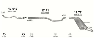 ТРУБА ПЕРЕДНЯЯ OPEL VECTRA C 17.617