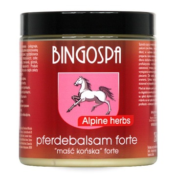 BINGOSPA мазь для лошадей Pferdebalsam forte с альпийскими травами 250г