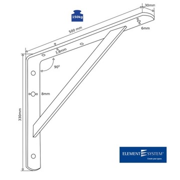 ОПОРА СКЛАДСКАЯ ПОЛКА 50X33SPB 150 КГ