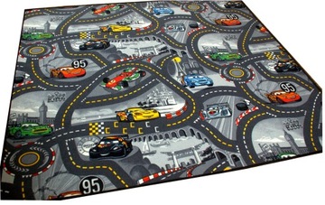 Disney Cars Rug 200x200 городские улицы 4 цвета