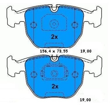 MIKODA 70439 Колодки передние BMW X3 E83 под диски 332м