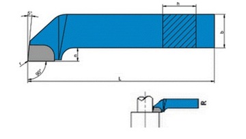 Нож токарный боковой со смещением ISO6R NNBe-f 10х10мм