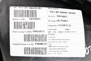 фото thumb №5, Bmw x3 g01 обшивка оббивка двері правий задня