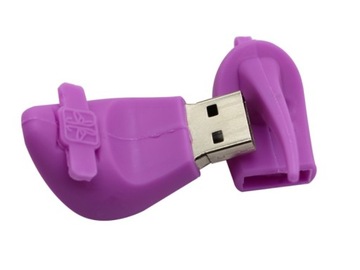 ФУНКЦИОНАЛЬНЫЙ накопитель 3.0 USB 32 ГБ ФИОЛЕТОВЫЕ ТАПОЧКИ