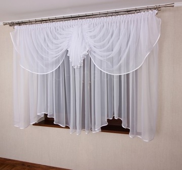 Гардина Klaudia 400x160 Voile Gładi/Cresz Trim